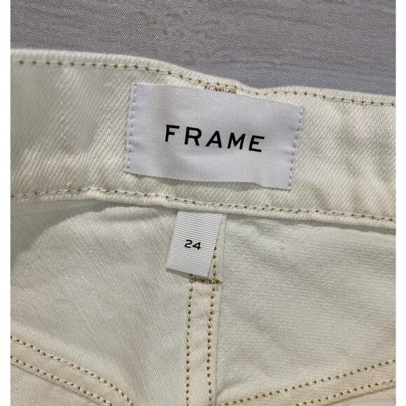 Frame  High Waist Jagged Hem Denim Bermuda Shorts - Picture 7 of 11